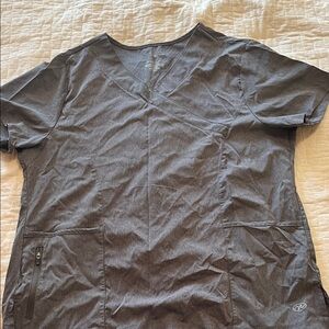 New York Laundry Gray V-Neck Top